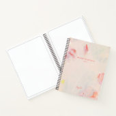 ピンク&コーラル抽象芸術フローラ芸術感謝ジャーナル ノートブック (内部)