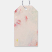 ピンク&コーラル アブストラクト フラワーのアートギフト ありがとう ギフトタグ (裏面)