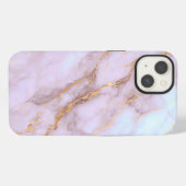 ピンク&ゴールド大理石iPhoneケース - ラグジュアリー・グラムシリーズ iPhoneケース (裏面横)