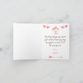 ピンク ゴールド イエロー 矢 ばら 風船 サンキューカード (内部)