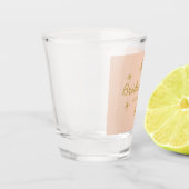 ピンク ゴールド カリグラフィー スターズ ブライズメイド ギフト ショットグラス (左)