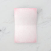 ピンク & ゴールド グリッター デザイン ありがとうカード サンキューカード (内部)