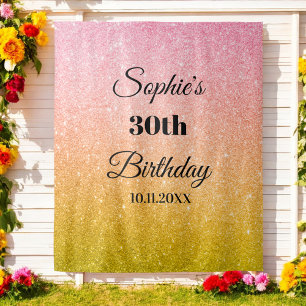 ピンク ゴールド グリッター パーティー フォトブース 背景 タペストリー