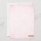 ピンク & ゴールド グリッター ルック リハーサル ディナー 招待状 (裏面)