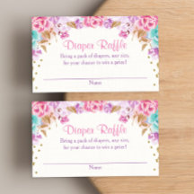 ピンク ゴールド パープル ティール フローラル おむつくじ