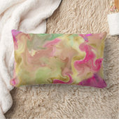 ピンク ゴールド 緑 大理石 インクプリント クッション (ブランケット)