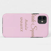 ピンク ゴールド 花嫁介添人 名前入り ガーリー Case-Mate iPhoneケース (裏面(横))