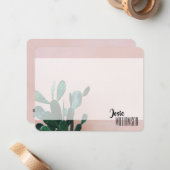 ピンク·サモダンクタス ノートカード (正面/裏面インサイチュ)