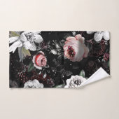 ピンク、サンゴ、白および黒のビクトリアンバラ バスタオルセット (ハンドタオル)