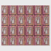 ピンク·サンタの謎のクリスビクトリアンマス ラッピングペーパー (フラット)