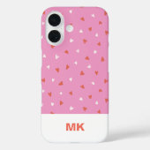 ピンク シック モノグラムイニシャル iPhone 16 カー Case-Mate iPhoneケース (裏面)