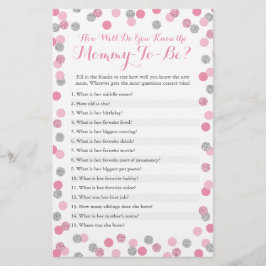 ピンク&シルバーどの程度良くママのクイズを知っている