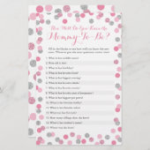 ピンク&シルバーどの程度良くママのクイズを知っている (正面/裏面)