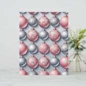 ピンク&シルバーのクリスマスボードスクラップブック紙 (スタンド正面)
