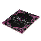 ピンク+シルバーイースタン婚約記念ギフト タイル (側面)