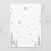 ピンク&シルバーウィンターワンダーランドサンキューカード サンキューカード (裏面)