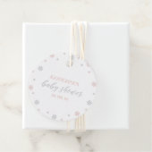 ピンク&シルバーウィンターワンダーランドベビーシャワー フェイバータグ (インサイチュ)