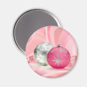 ピンク&シルバーオーナメントズバイシャロンシャーペ マグネット (正面/裏面)