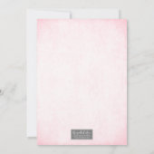 ピンク&シルバーグリッター婚約パーティ 招待状 (裏面)