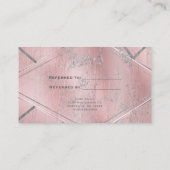 ピンク&シルバーサテンは友人のクライアントカードを参照 紹介カード (裏面)