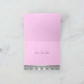 ピンク&シルバーダイヤモンドサンキューカード サンキューカード (内部)