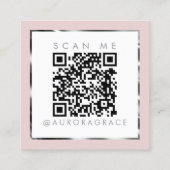 ピンク&シルバープロフェッショナルプレステージ スクエア名刺 (裏面)