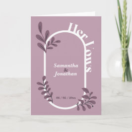 ピンク シンプル ウェディング 彼女の誓いのカード サンキューカード