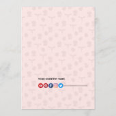 ピンク シンプル バー ドリンク メニュー (裏面)