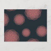 ピンク、ジオメトリック、カッコいいトレンディーフラワー抽象化 ポストカード (正面)