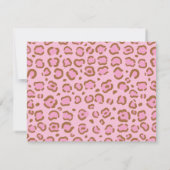 ピンク·ジャングルの動物パーソナライズされたに感謝の注意 ノートカード (裏面)