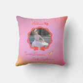 ピンク「スイートドリームズリトルバレリーナ」カスタム クッション (裏面)