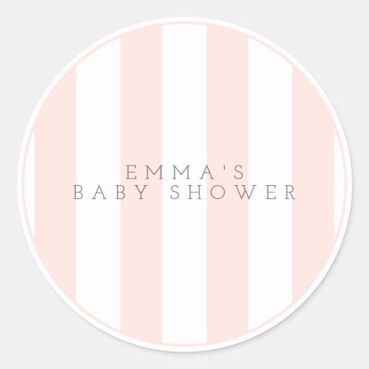 ピンク スウィート リトル ピーチ ベビーシャワー ラベル ステッカー (正面)