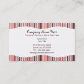 ピンク: ストライプのなカーテン 名刺 (裏面)