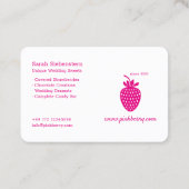 ピンク・ストロベシンプルリー・モダンのロゴ 名刺 (裏面)