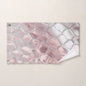 ピンク&スムーズアニマルプリント バスタオルセット (ハンドタオル)