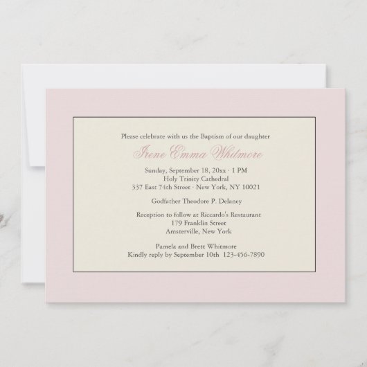 ピンク·セリカル·招待状 招待状 (正面)