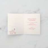 ピンク·ゾエフェンツ·ベイビー·ガール·フォト·バース発表 案内状 (内部)