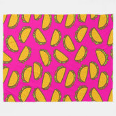 ピンク・タコスの毛布 フリースブランケット (正面(横))