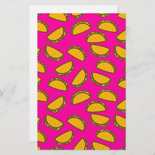 ピンク・タコス 便箋 (正面/裏面)
