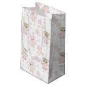 ピンク&タンのテディベアとスター スモールペーパーバッグ (裏面アングル)