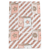 ピンク&タングリッタールックベビーブロック ミディアムペーパーバッグ (裏面)