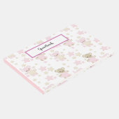 ピンク&タンテディベア&スターの色合い ゲストブック (コーナー)