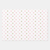 ピンク&タンパターンのパステルシェード ラッピングペーパーシート (正面3)