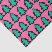 ピンク&ターコイズフォレストパインツリーパターン 薄葉紙 (詳細)