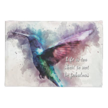 ピンク、ターコイズ、パープルウォーターカラーハミングバード