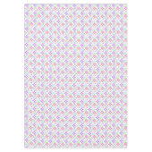 ピンク、ターコイズ、フローラ テーブルクロス (正面)