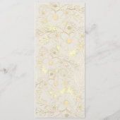 ピンク ダスティ ローズ ボヘミア フラワー ウェディング メニュー (裏面)