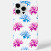 ピンク ダリア、青いダリア、花柄、花 Case-Mate iPhoneケース (裏面)