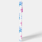 ピンク ダリア、青いダリア、花柄、花 Case-Mate iPhoneケース (裏面 / 右)