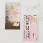 ピンク+チョコレッ結婚トのケーキ/ベーカリー/パティスリー 名刺 (正面/裏面)